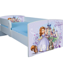Pat Printesa Sofia, cu protectie, 130×60 cm