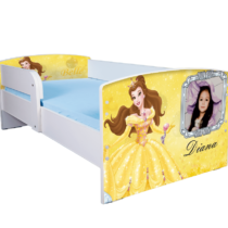Pat personalizat Frumoasa si Bestia, cu protectie, 130×60 cm