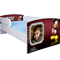 Pat personalizat Mickey, cu protectie, 130×60 cm