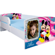 Pat personalizat Mickey si Minnie, cu protectie, 130×60 cm
