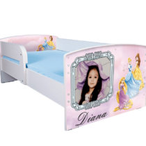 Pat personalizat Printesele Disney, cu protectie, 130×60 cm