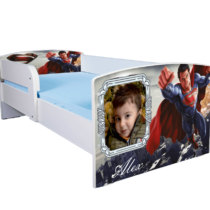 Pat personalizat Superman, cu protectie, 130×60 cm