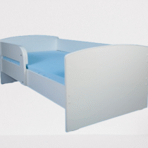 Pat Alb, cu protectie, 130×60 cm