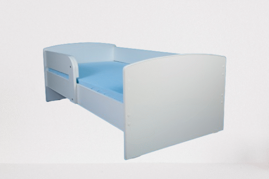 Pat Alb, cu protectie, 130×60 cm